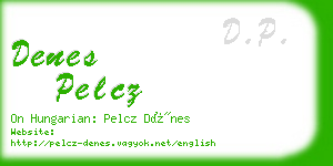 denes pelcz business card